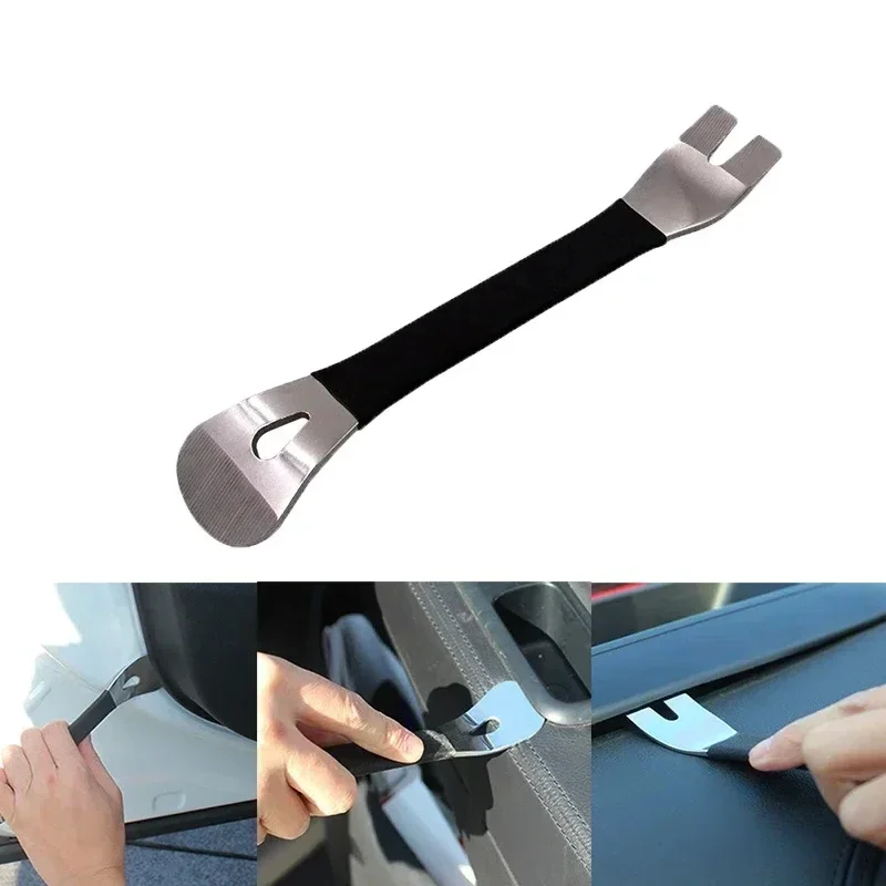 

Car Trim Removal Tool Stainless Steel Durable Two-end Trim Removal Level Pry Tools Door Panel Audio Terminal Fastener Driver