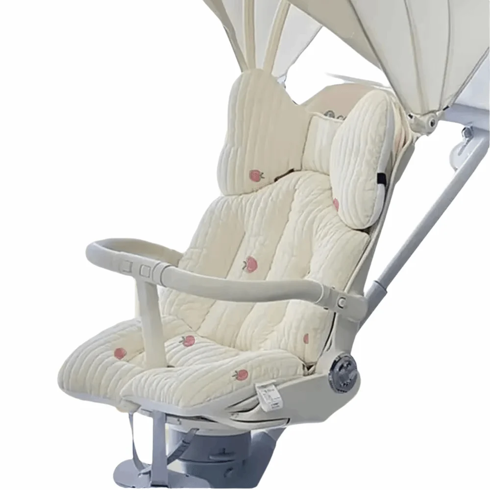 

Двусторонняя подушка для детской коляски, дышащая мягкая подушка для детского сиденья, поддерживающая подкладка, многофункциональный детский коврик для тележки