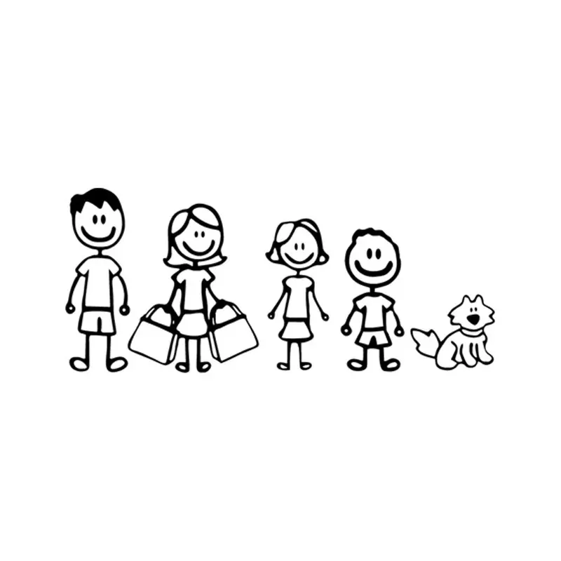 

Car Sticker Fashion We Are FAMILY Car Sticker Cartoon Motorcycle Vinyl Decals Waterproof PVC 15cm