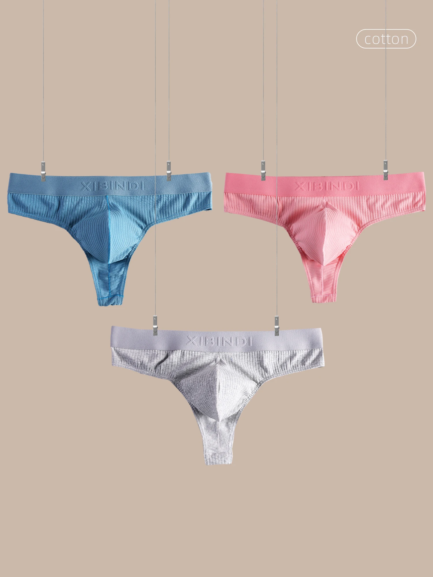 

Men's Cotton Breathable Quick Dry Low Waist Underwear Simple Comfortable Soft Sports Fitness Sexy Solid Briefs