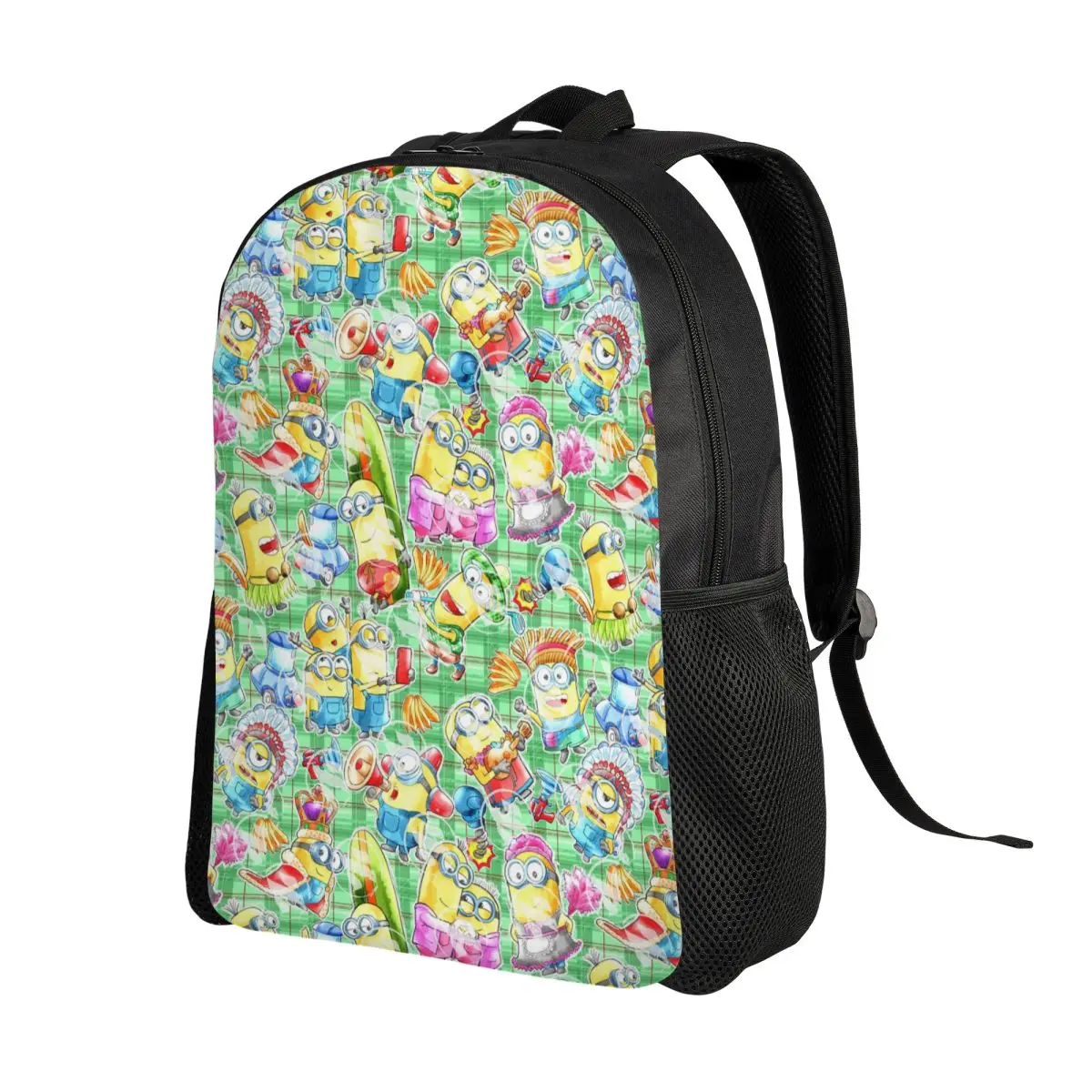 Mochilas personalizadas de dibujos animados de Minions Animes para hombres y mujeres, bolsa de libros informal para la escuela universitaria