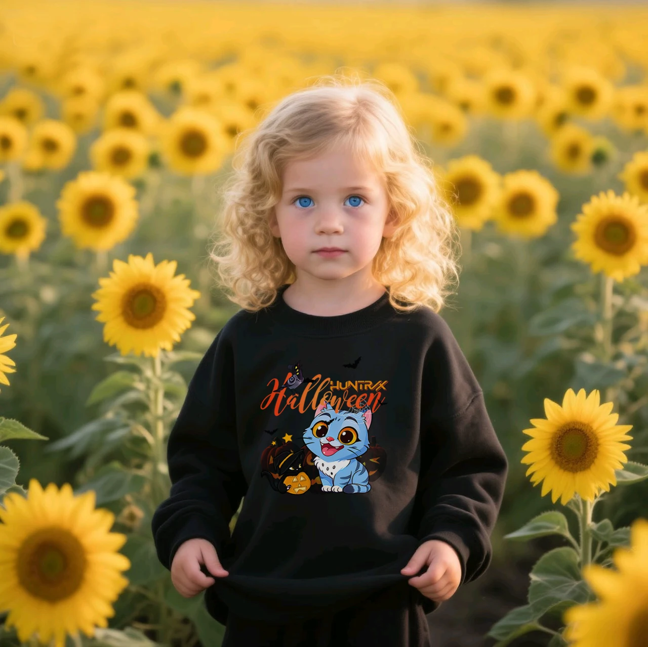 Sweat-shirt à manches longues et col rond pour filles, 100% pur coton, Halloween Kpop Demon Hunter, Derpy et Sussie, impression de dessin animé pour enfants