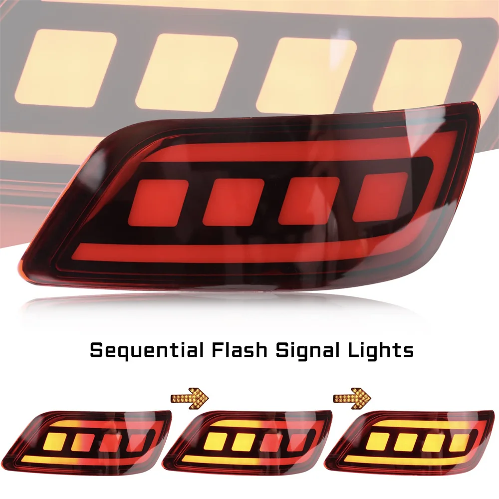LED Rear Reflector Bumper Fog Light Kit For Subaru Forester 2019-2023 Accessories Tail Brake Turn Signal Light 3 In 1 Auto Parts