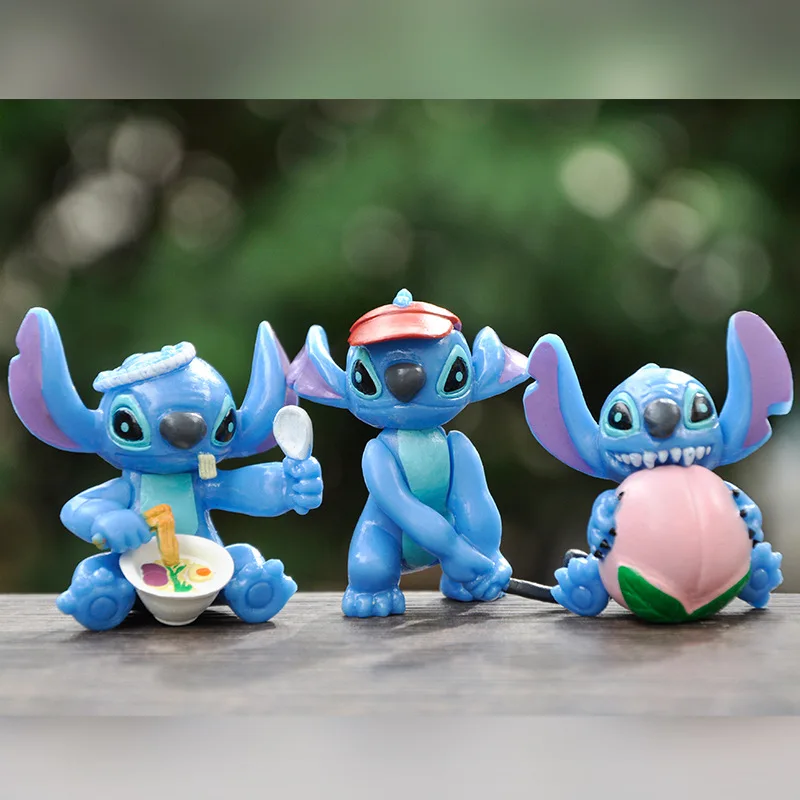 8Pcs/Set Disney Anime Lilo And Stitch Figures Toys Lovely Stitch Action Figurines Model Decoration Toys Kids Gift