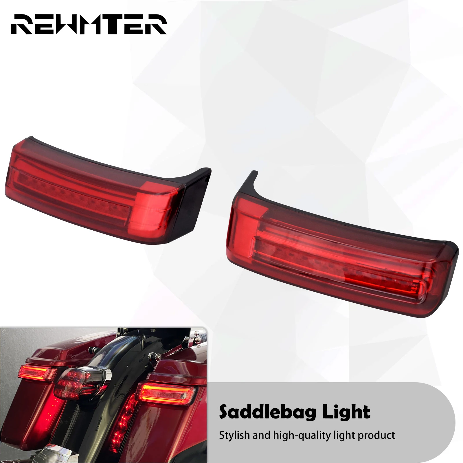 

Motorcycle Led Saddlebag Turn Lamp Light Run Brake Light For Harley Touring CVO Limited Road King Street Glide FLHT FLHR 1997-22