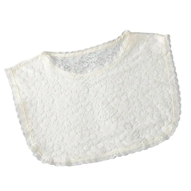 R7UF Polyester Lace False Collar with Openwork Pattern and Pullover Closure