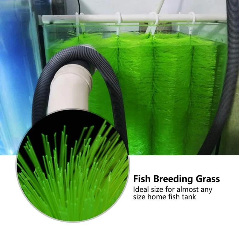 5pcs 60/100cm Koi Fish Pond Filter Hatching Grass Brush Goldfish Spawning Incubator Biochemical Filter Media FishTank Clean Tool