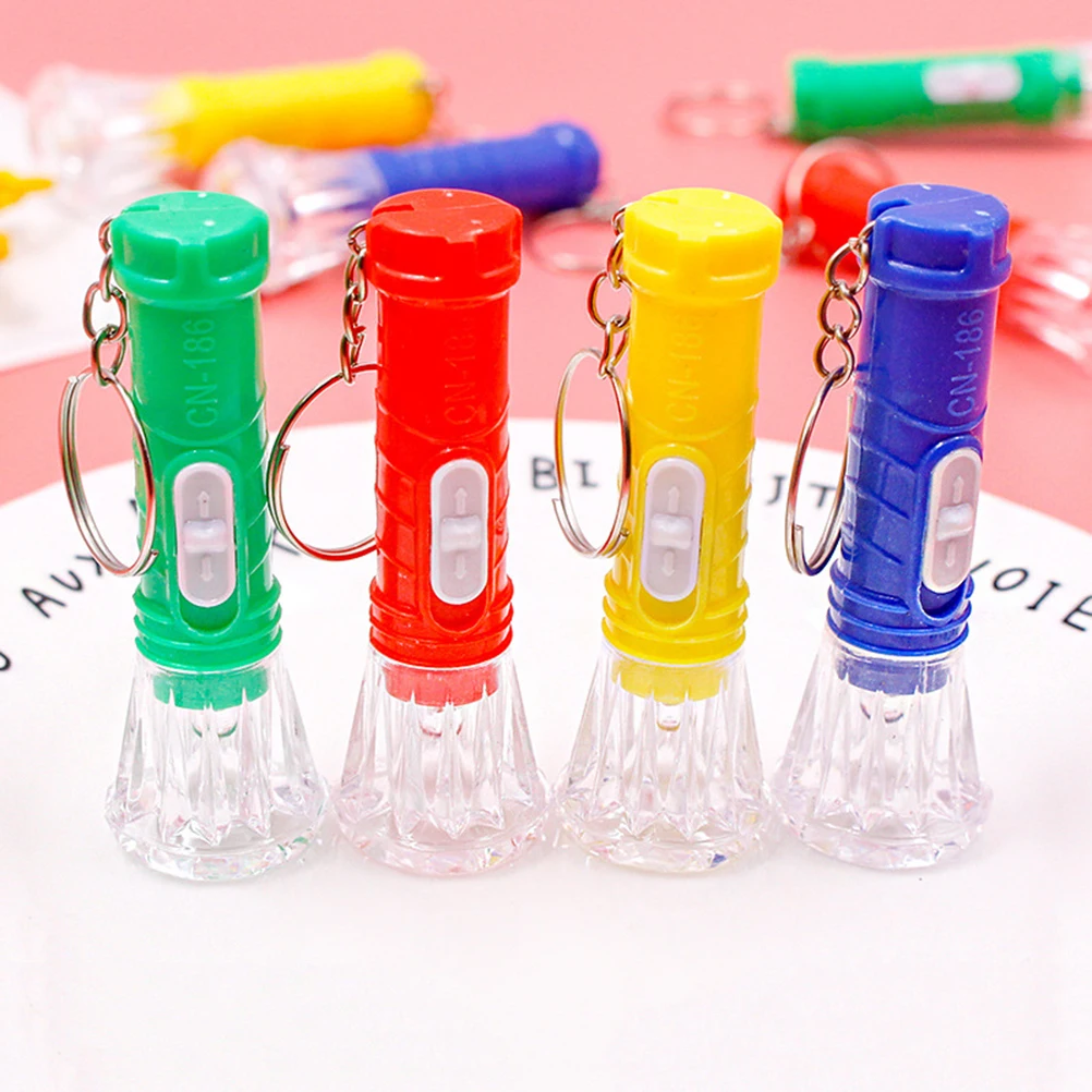 Ensemble de Mini torche électrique 13 pièces, construction en plastique robuste avec anneau en métal, lampes de poche pour enfants, veilleuse Portable amusante, porte-clés