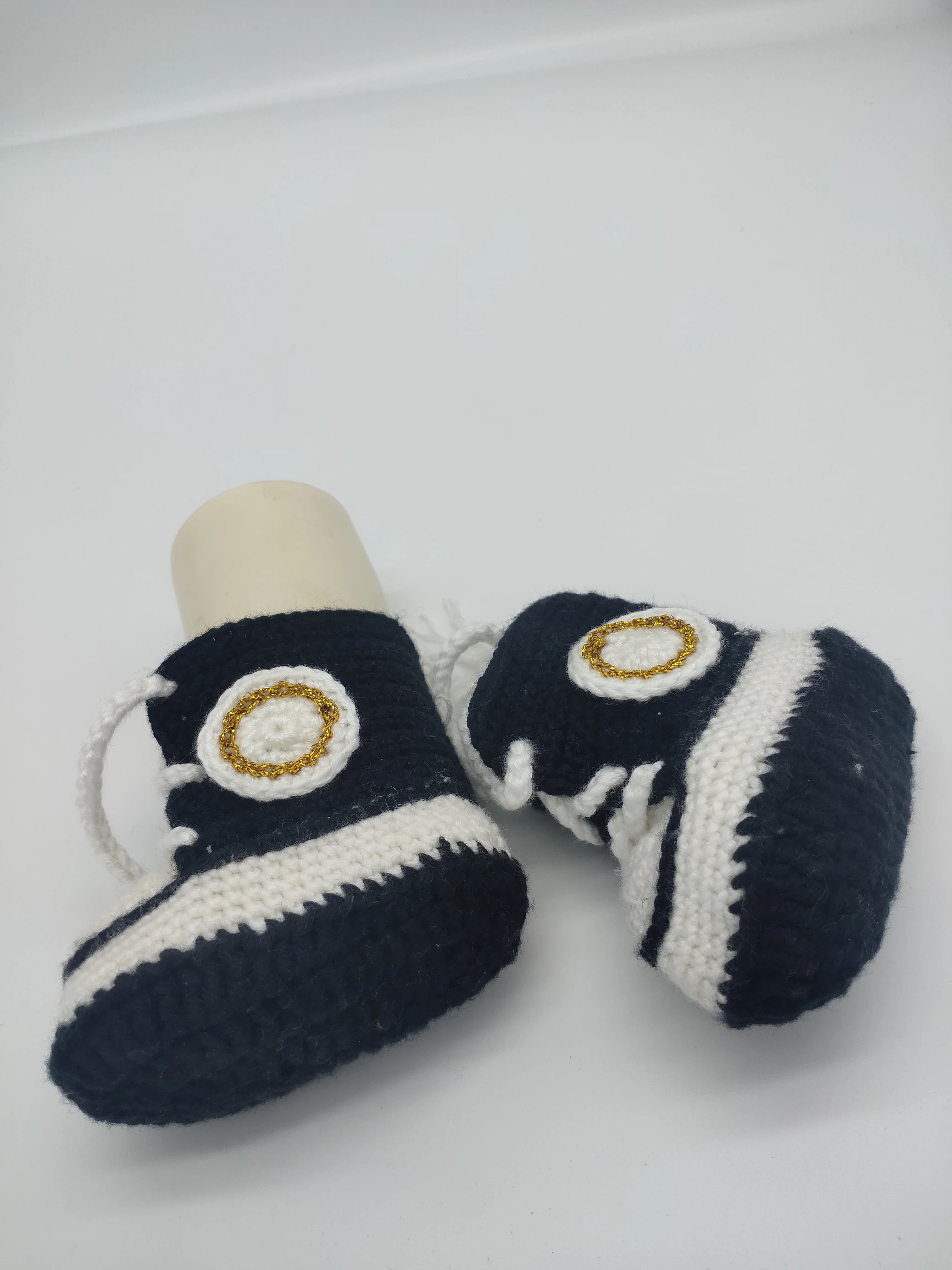 

baby sock shoes sport style Model Q014 dark and white