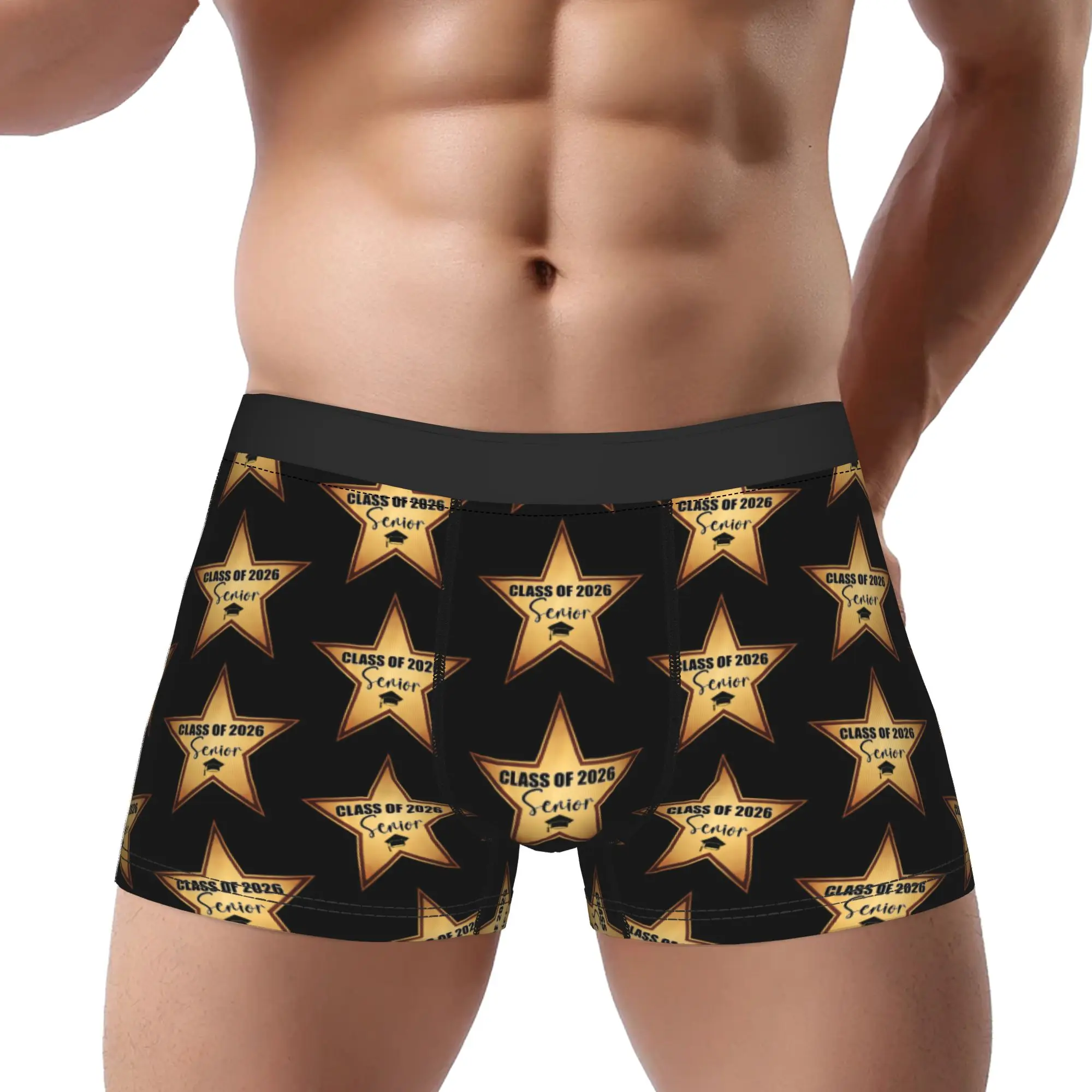 Senior Graduation Star High School Class Of 2026 Underpants Breathbale Panties Men's Underwear Ventilate Shorts Boxer Briefs