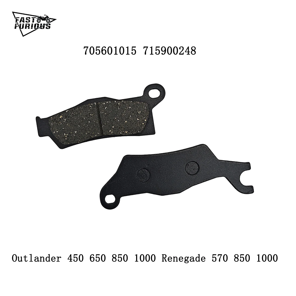 

Front Left Brake Pad Set for BRP Renegade 570 850 1000 Outlander 450 650 800 1000 OEM 705601015 715900248 Semi-Metallic