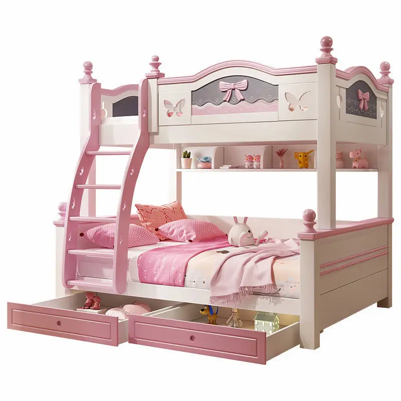 

High and low beds Upper and lower bunk mother and child beds Thickened solid wood columns Children's beds Mother and child