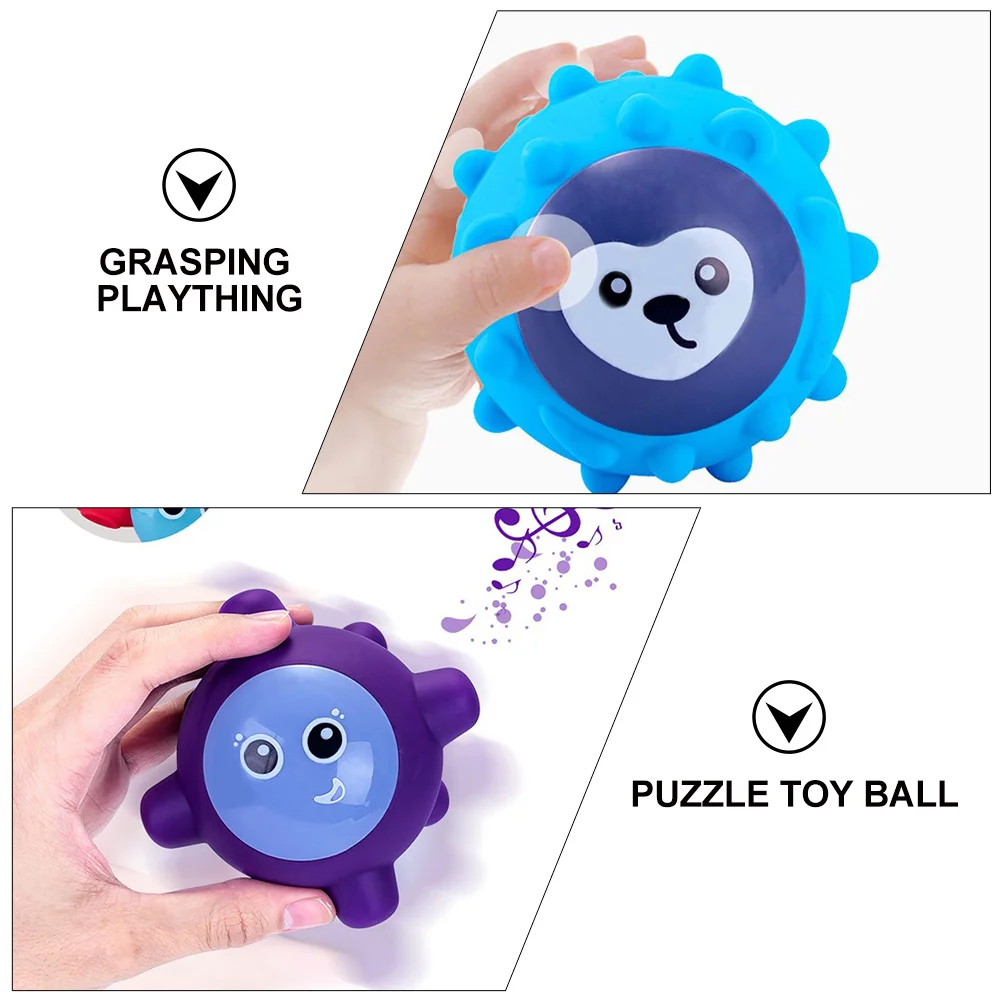 6 Pcs Baby Grasping Training Toy Soft Bouncing Puzzle Comfort Massage Sensory Visual Colorful Development Plaything Gift