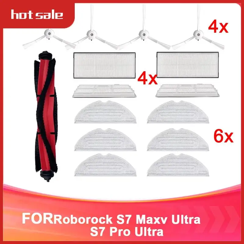 

A50M-Main Brush Mop Filter Dust Bag Cleaning Rolling Brush For Roborock S7 Maxv Ultra S7 Pro Ultra Robot Vacuum Accessories