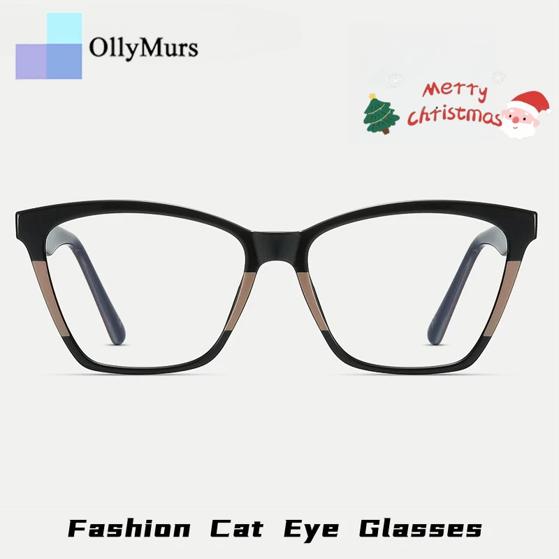 

OLLYMURS модные ретро очки «кошачий глаз» оправа женские оптические очки по рецепту TR90 гибкие весенние дизайнерские очки 8722