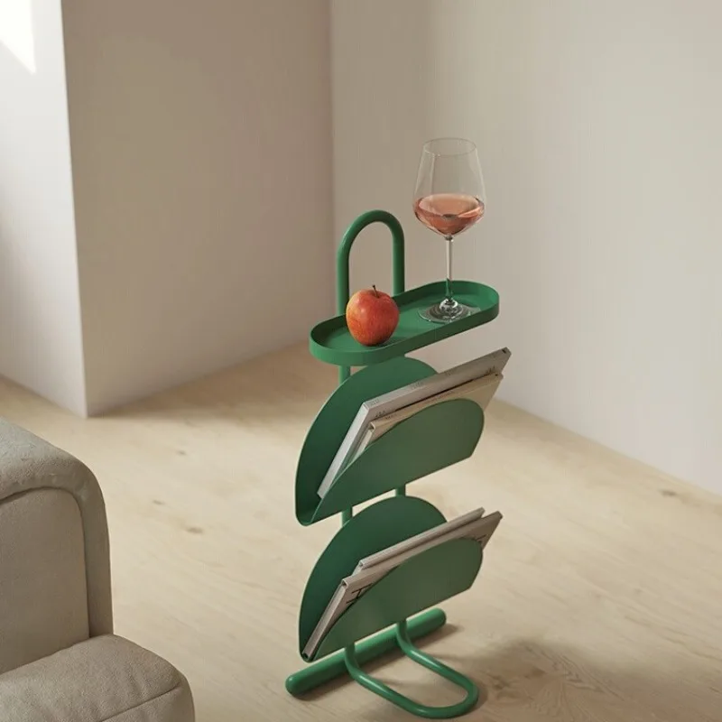 

Sofa Small Side Table Living Room Balcony Coffee Table Magazine Bookshelf Bedroom Bedside Shelf Creative Small Table Cabinet