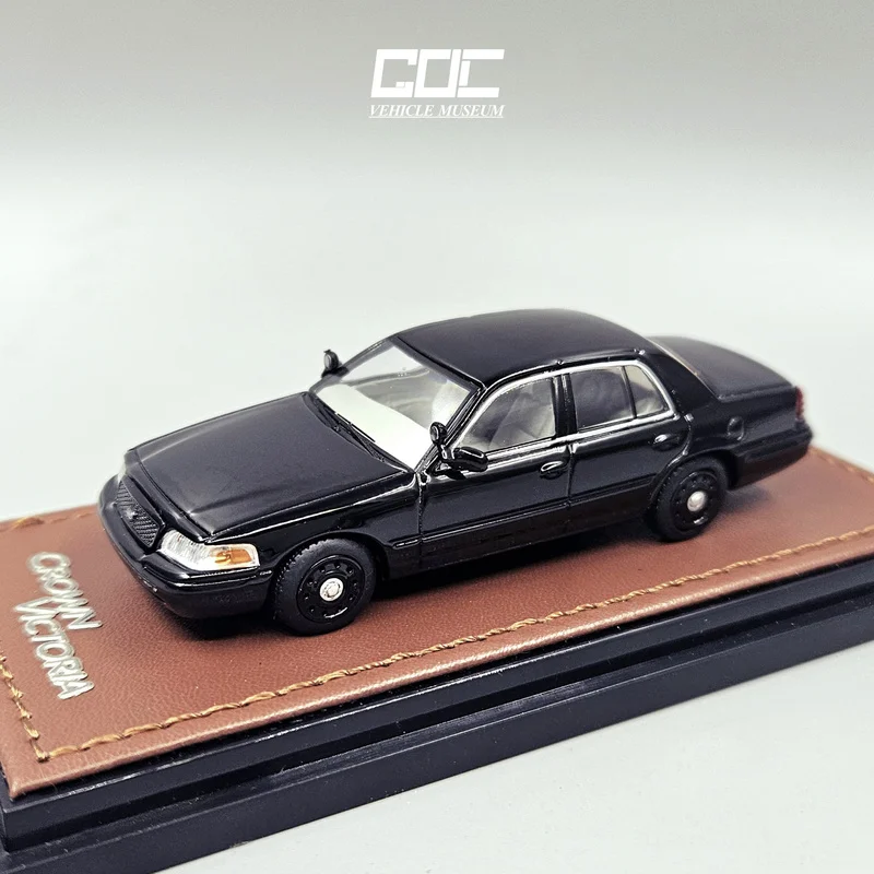 Goc 1:64 Ford Victoria couronne noir détective voiture alliage Miniature moulé sous pression Ford ornements jouets personnalisés enfants cadeau