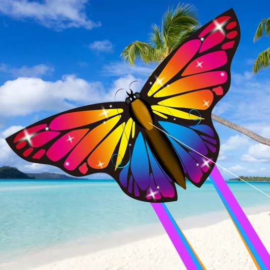 Rainbow Butterfly Kite Een kleurrijk vliegavontuur voor buiten