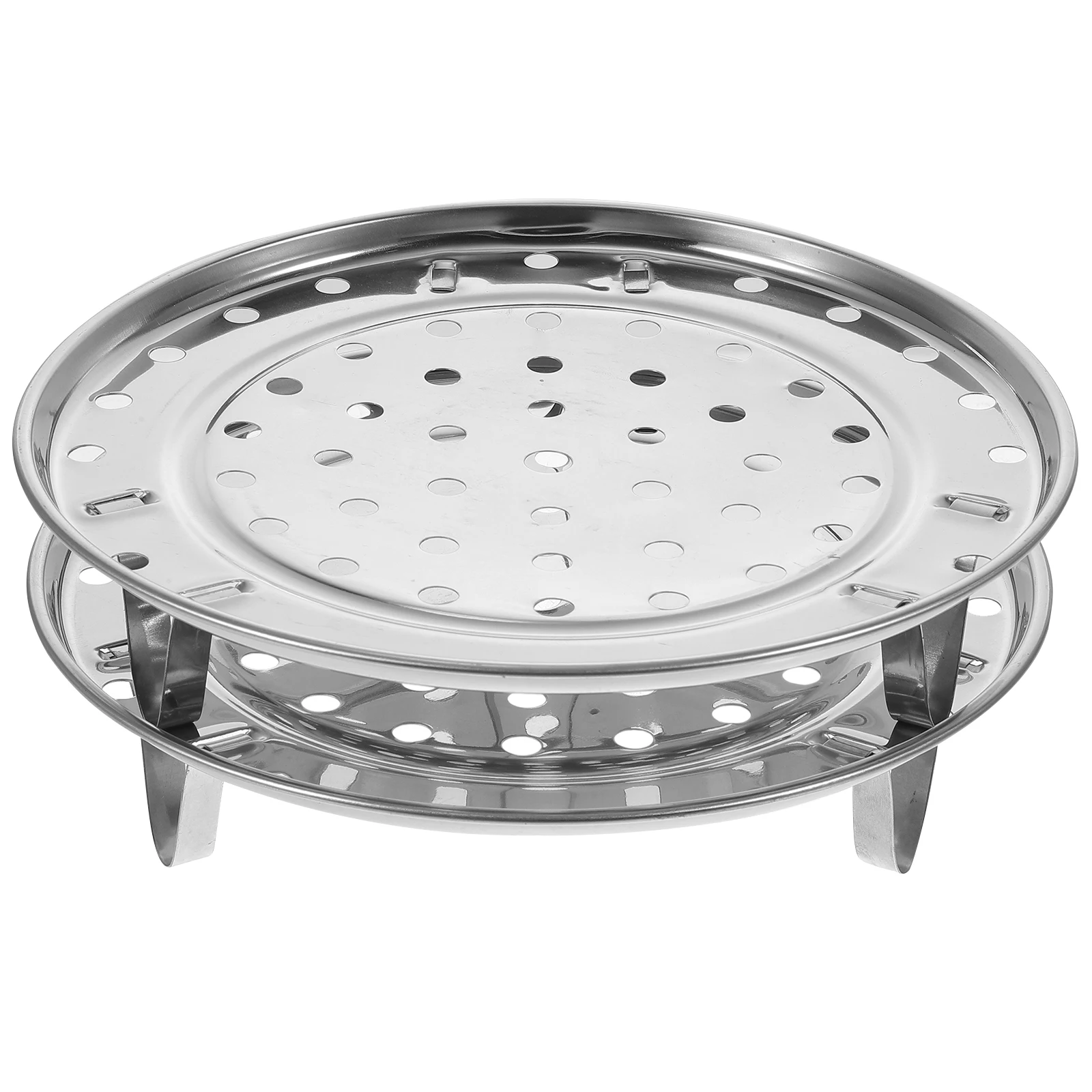 

2 Pcs Stainless Steel Steamer Rack 20CM Thickened Even Holes Rice Cooker Steam Kitchen Appliances Heat Resistant