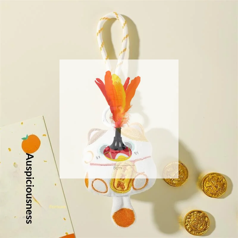 

1/2PCS Cute Lucky Cat Mascot Plush Doll Stuffed Toy Keychain Pendant Lanyard Bag Hanging Chinese Hot Year Blessing Souvenir Gift