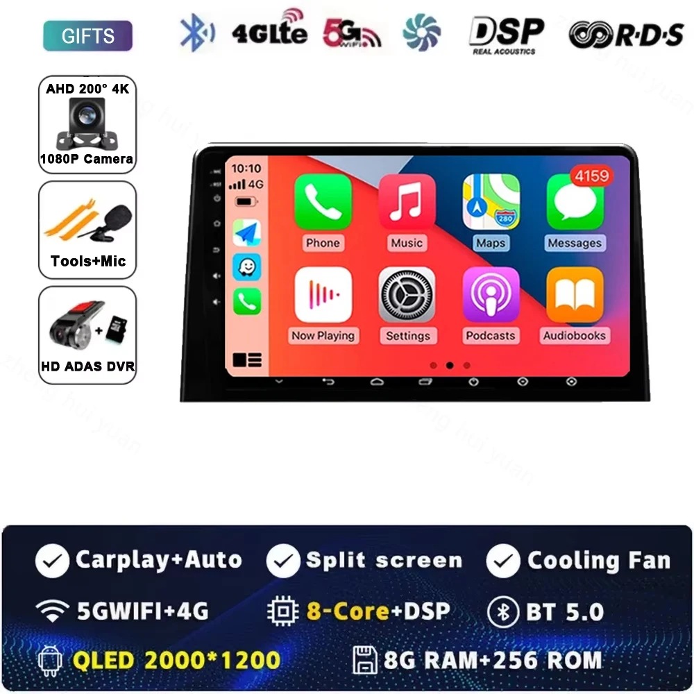 Android 16 Carplay autoradio multimediasysteem videospeler voor Citroen Berlingo 2019 Peugeot Partner Rifter 2020 voor Opel Combo