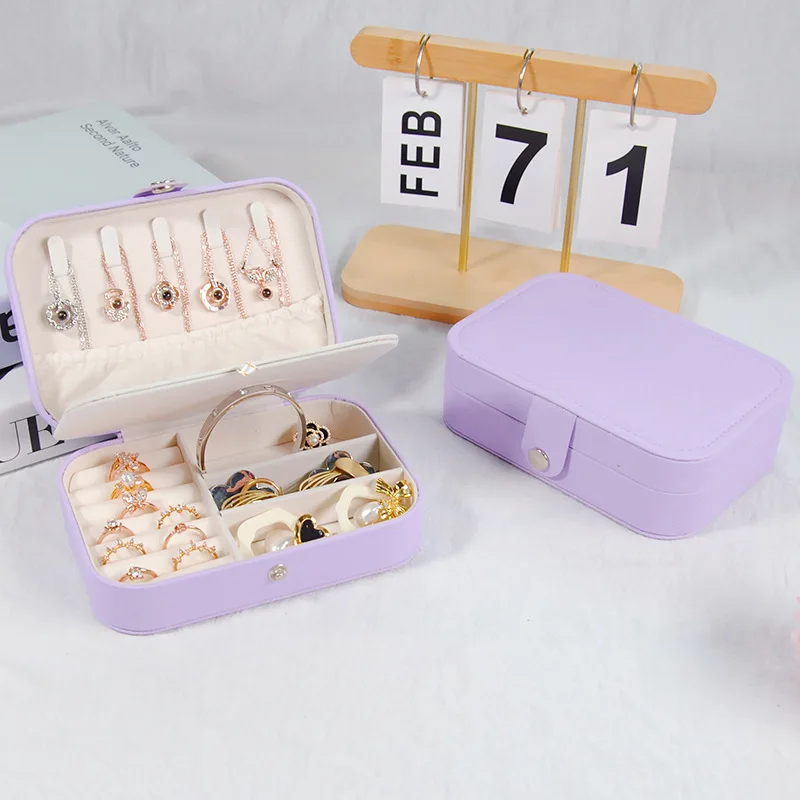Portable Jewelry Storage Box Travel Organizer Case