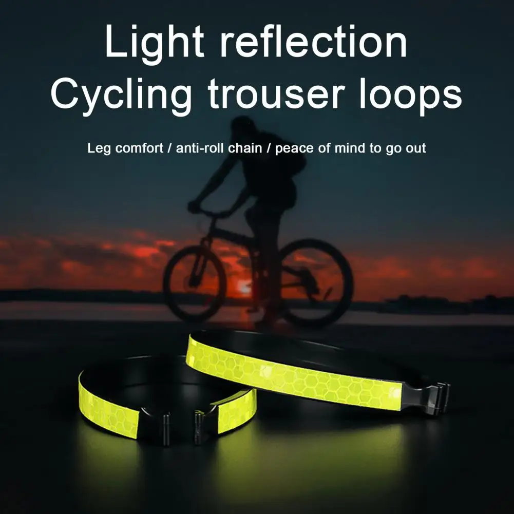 

2Pcs Reflective Ankle Bands Cycling Safety Bind Pant Bands Clip Reusable High Visibility Strap Belts for Running Jogging