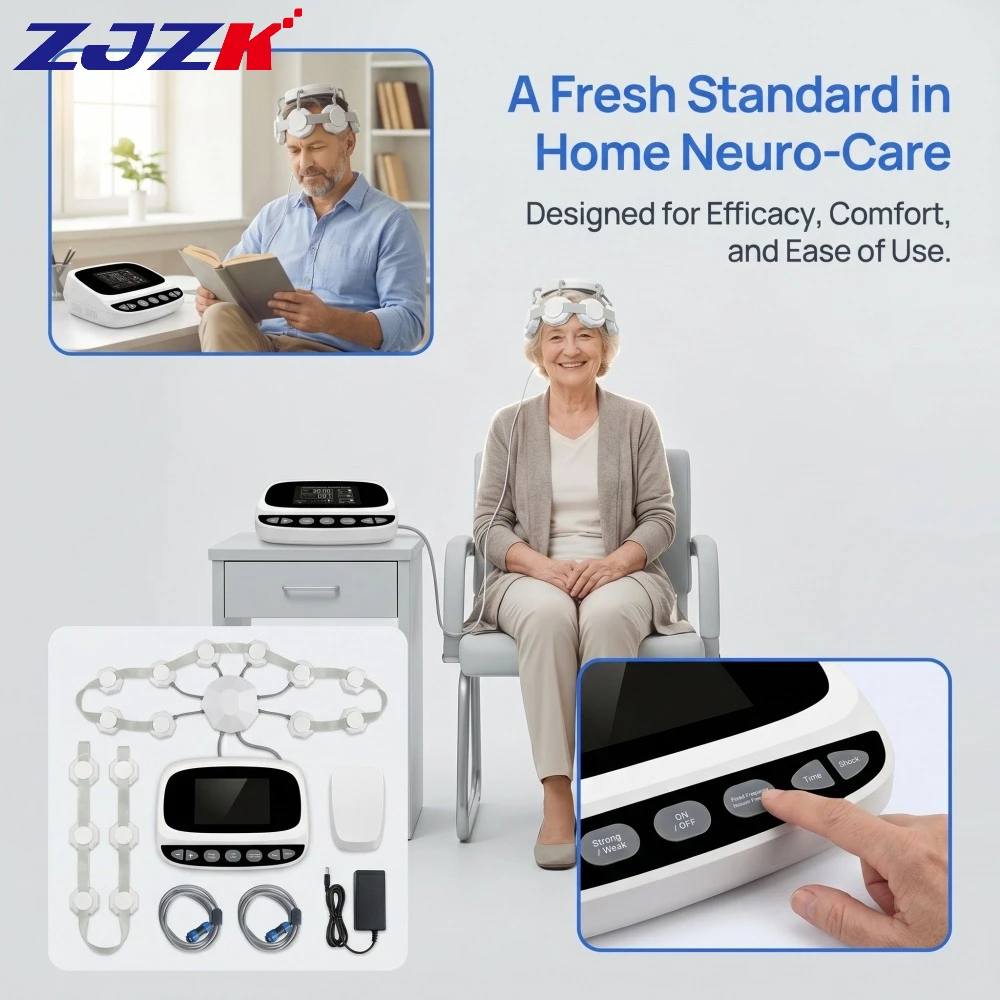 ZJZK rTMS Transcranial Magnetic Stimulation Device Brain Therapy for Cognitive Function Memory Autism Stress Home Clinic Use