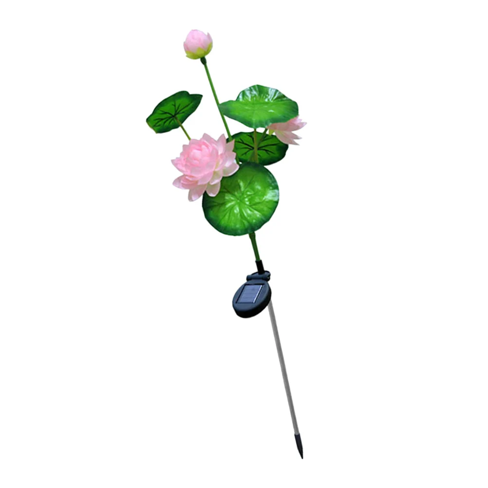 

Солнечные фонари лотоса, водонепроницаемые светодиодные цветы для украшения сада, лужайки, дизайн с 3 лепестками, солнечная панель, заряженное ландшафтное освещение