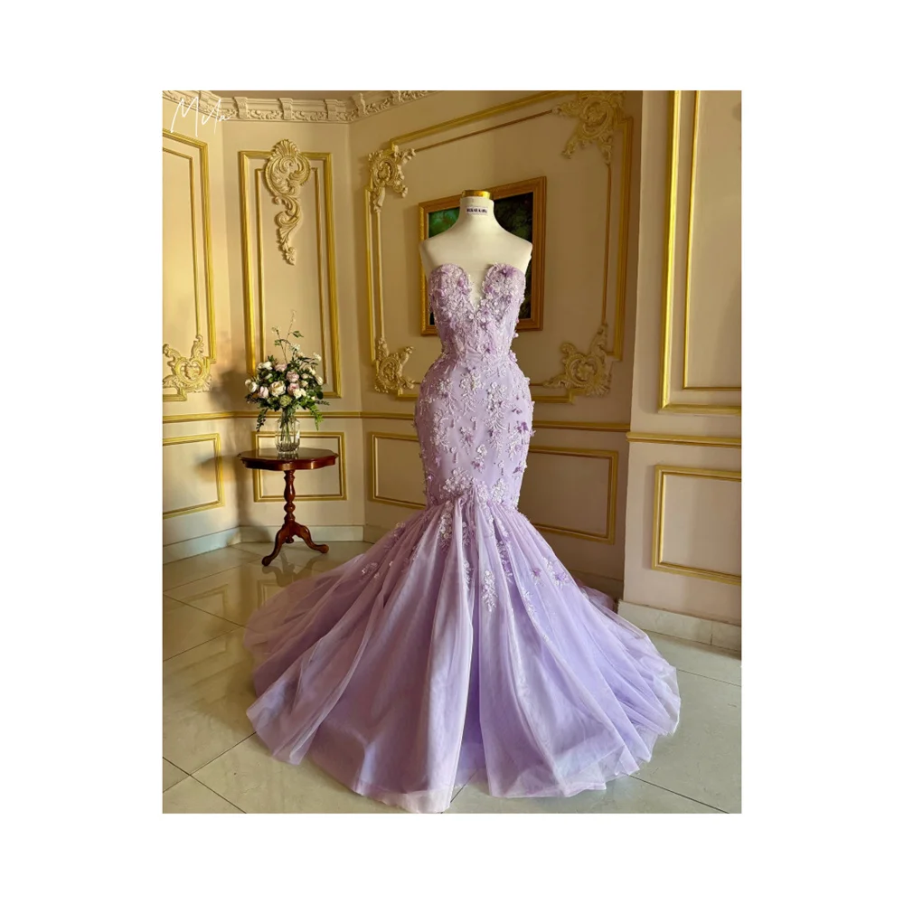 

Простое платье для выпускного вечера Mila Purple Mermaid, роскошные вечерние женские платья без рукавов по индивидуальному заказу, без бретелек, платья de fiesta 2025