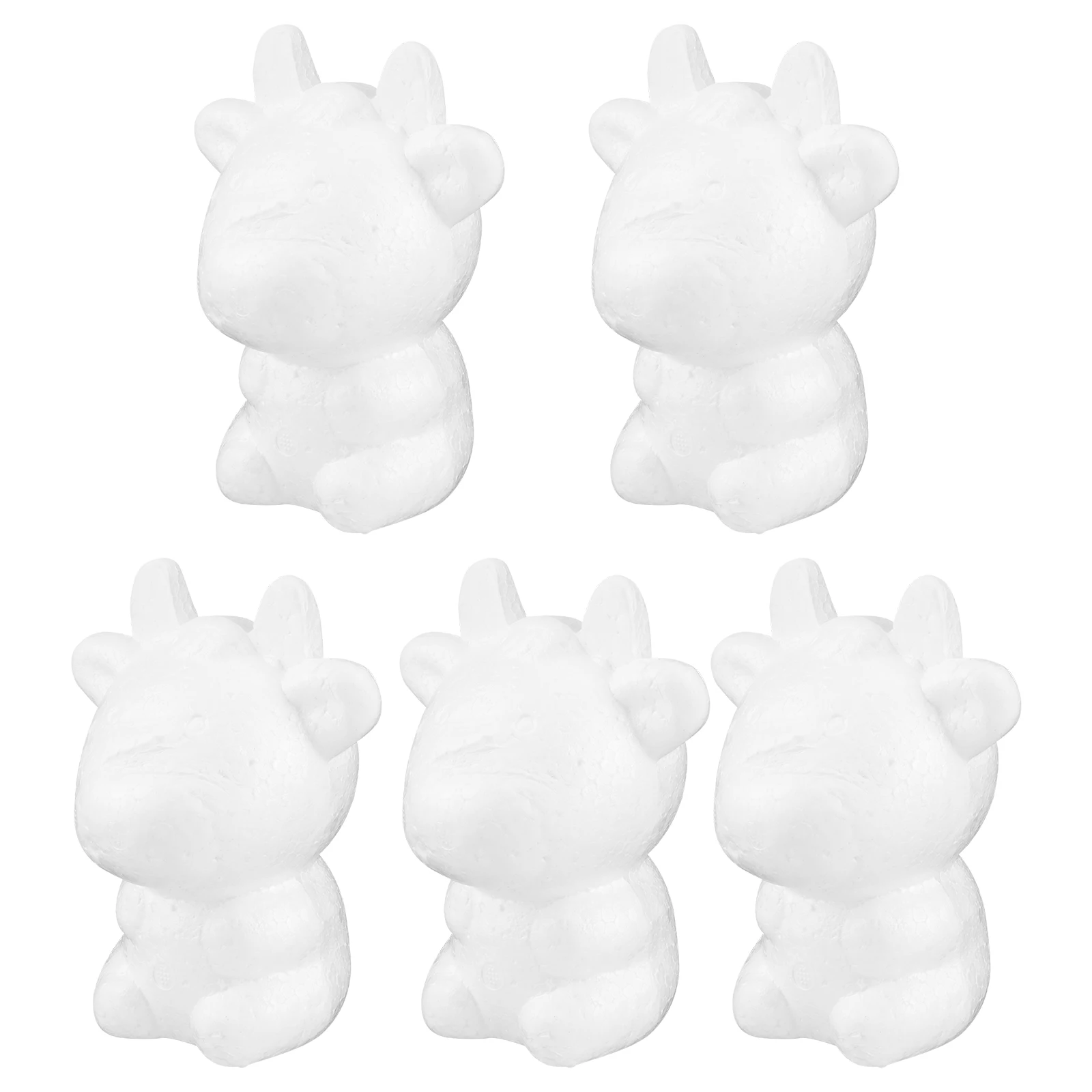 

5Pcs DIY Cow Foam Ball Animal Shape Handcraft Project Supplies Parent- Gift Craft Decoration Pendant