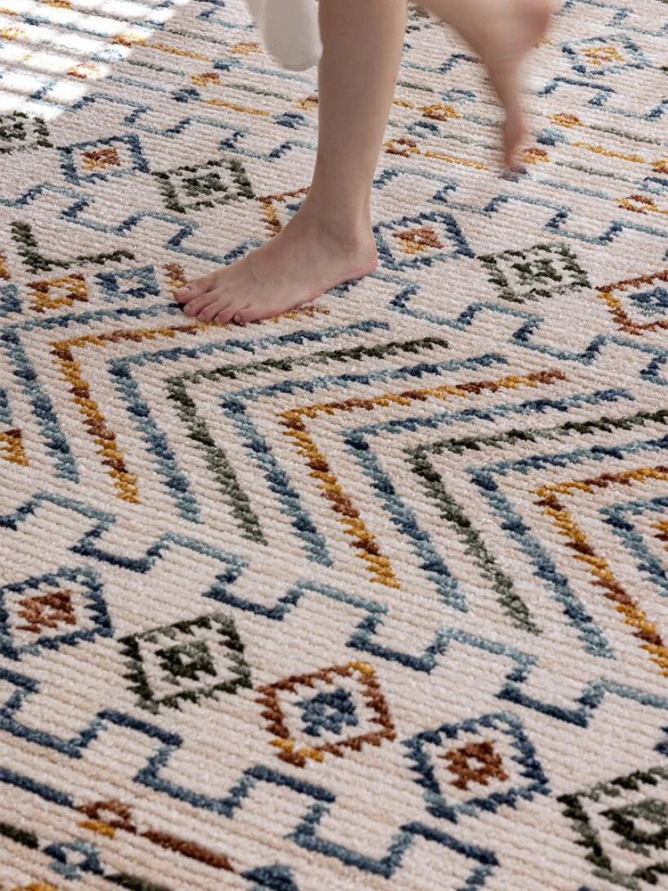 America Style Turkey Carpets for Large Living Room Bohemian Decoration Bedroom Soft Rug Ethnic Sofa Coffee Table Retro Floor Mat
