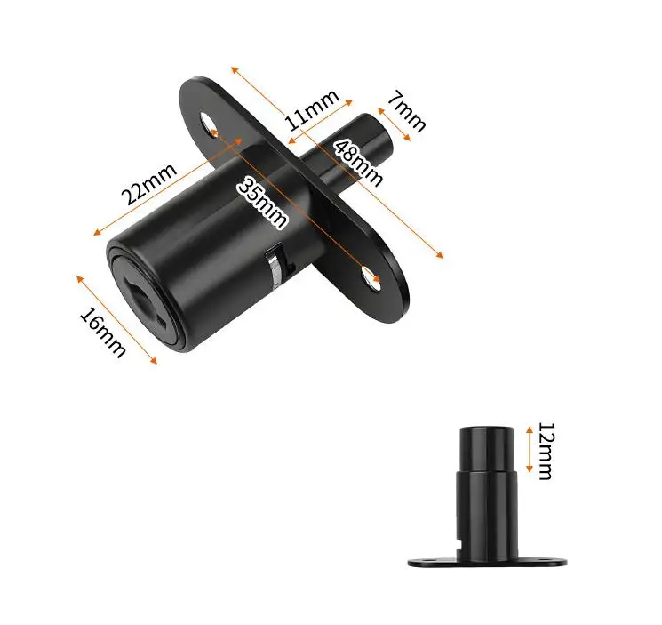 Zinc Alloy Sliding Door Lock Designed for Top Mount Installation on For Cabinet Wooden and Sliding Metal Doors
