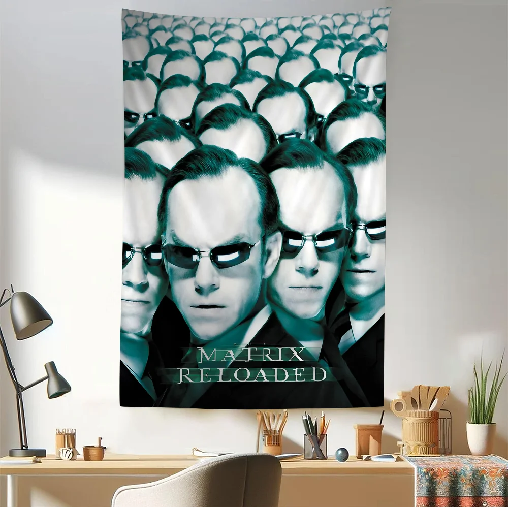 Movie The Matrix Resurrections Hippie Wall Hanging Tapestries Art Science Fiction Room Home Decor Kawaii Room Decor image 4