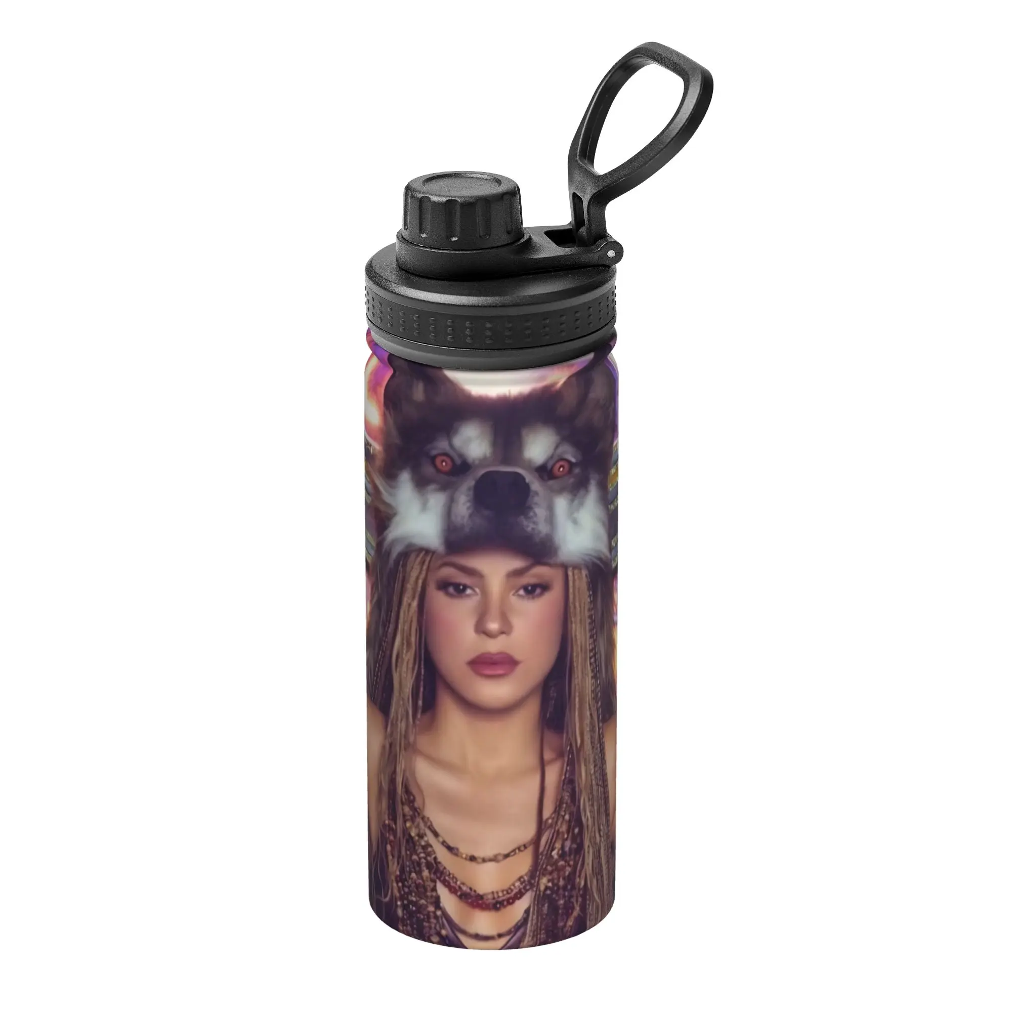 Singer S-Shakira 18OZ Sports Insulated Kettle  Coffee Cups Stainless Steel Outdoor Mugs Hot Cold Drink