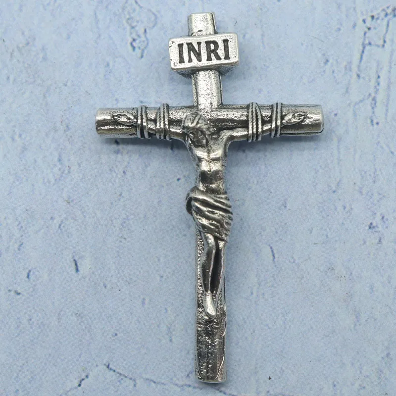 

Buy 5 Get 1 Free Highly Recommend 6g Stainless Steel Jesus Christ Cross Catholic Pendant SheCrown