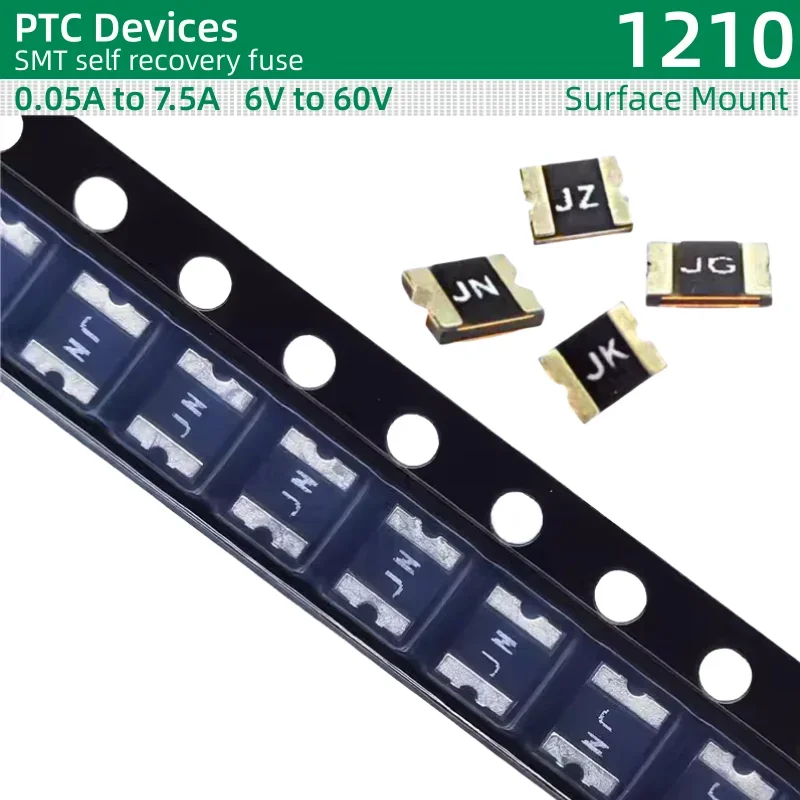 50pcs/lot SMT self recovery fuse 1210 package 0.05A~1A 2A 3A 4A 4.5A 5A 6A 7A 7.5A /6V 13.2V 15V 16V 24V 30V 60V