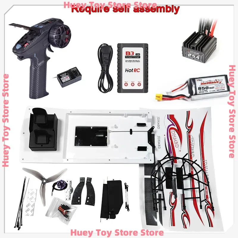 1:13 스케일 에어 쿠션 차량 모델 원격 제어 DIY 전기 보트 전지형 수상 구조 장난감