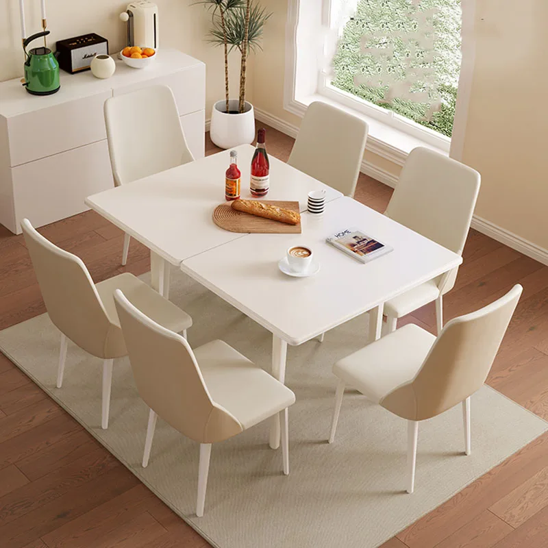 

Nordic Modern Dining Table Extension Mechanism Rectangle Italy Wooden Dining Table Chaire Living Mesa Comedor Home Furniture