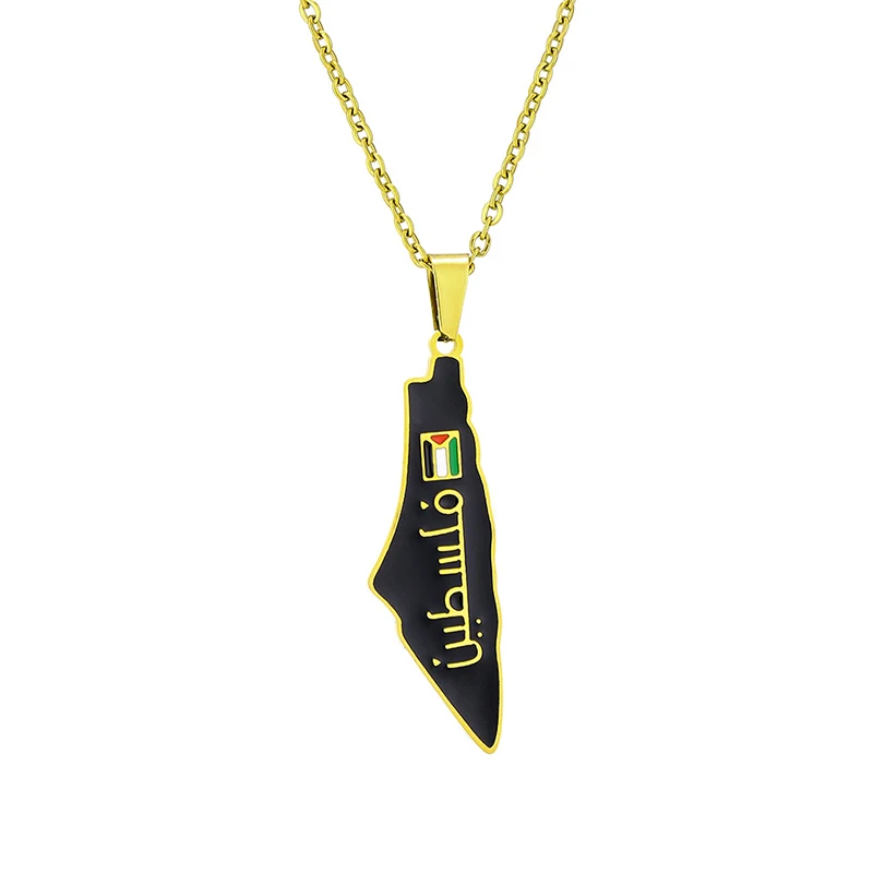 African Symbol Pendant Necklaces Gold Color Jewelry For Women Girls Africa Cultural Chain