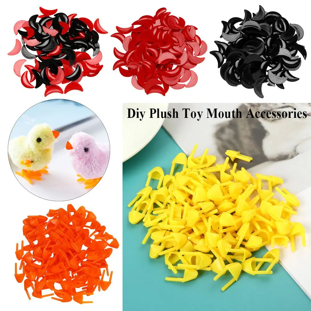 Cute Diy Doll Making Toy Accessories 10x26mm/18x10mm Doll Mouth Lips Chicken Animal Mouth Plastic Mouth Accessories
