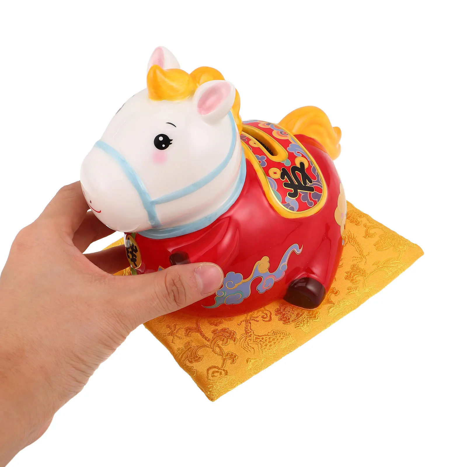 

Ceramic Horse Money Saving Pot 2026 - Zodiac Animal Coin Bank for Home Office Decoration - Chinese New Year Prosperity Horse