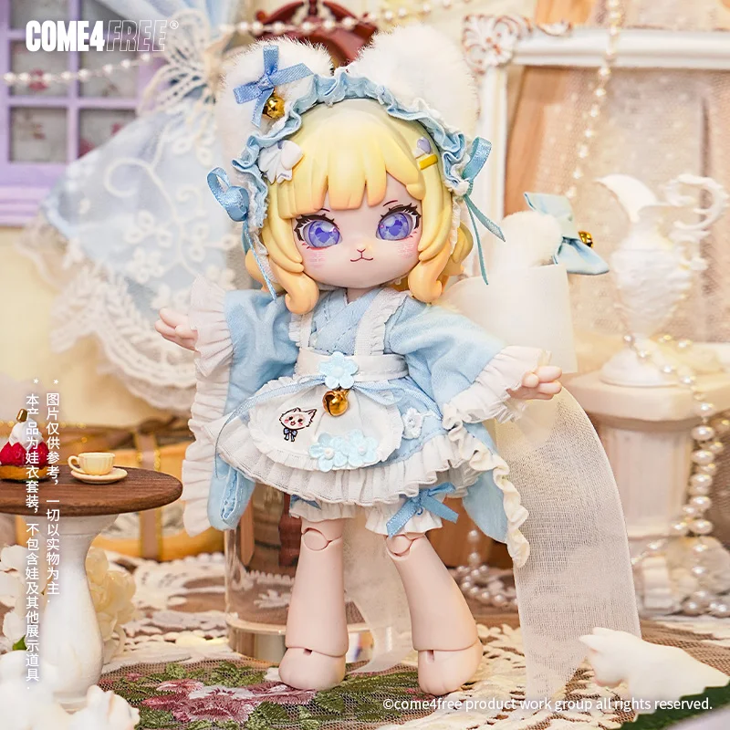 Only The Clothing And Dessert Series Blueberry Lulu Riva Clothing Ob11 Doll Bjd12 Split Skirt Handmade Doll Dress Set Gift view 4