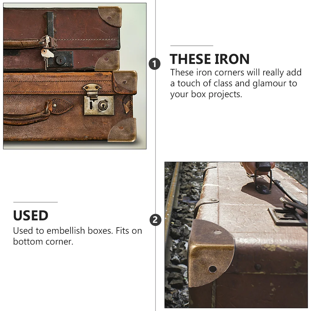 20 قطعة صندوق خشبي التفاف الزاوية إنهاء حماة الزوايا لصناديق الهدايا تخزين الصناديق مكتب واقي للحواف المنزل الحرفية استخدام