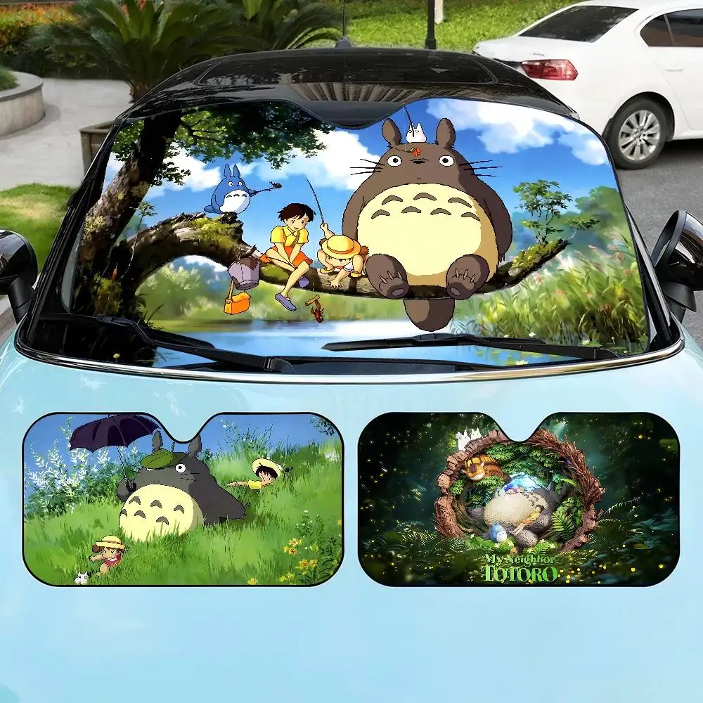 

Забавный складной солнцезащитный козырек Kawaii T-Totoro в стиле аниме для лобового стекла автомобиля, защита от УФ-лучей