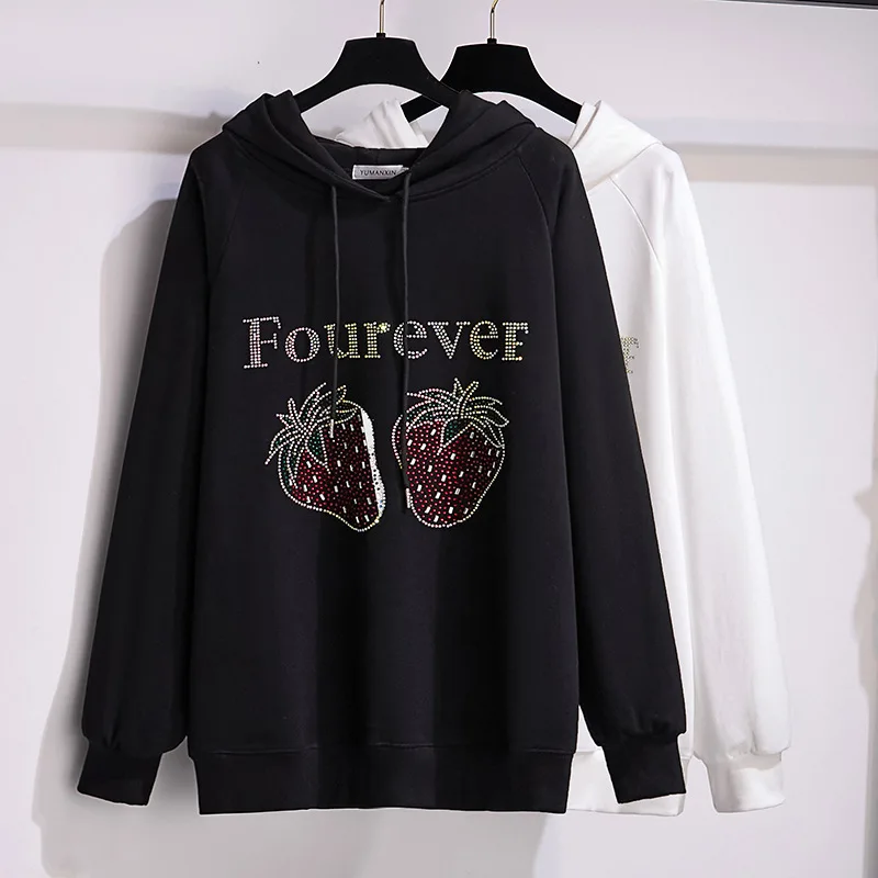 

Big Size Women Clothing 100/175kg Extra Large Loose Casual Pullover Hooded Sweatshirt Women Chest 150/170cm Sweatshirt 6xl 7xl