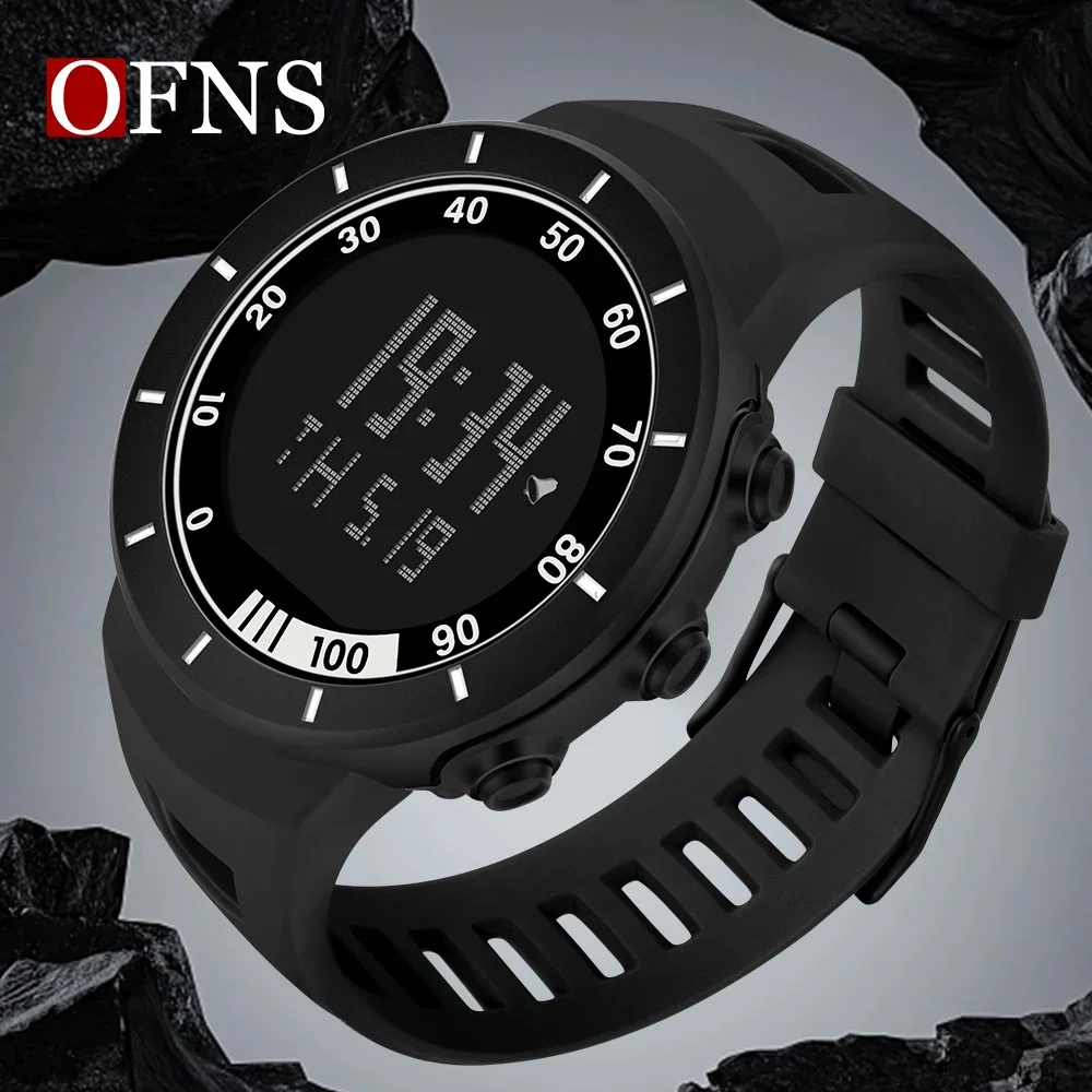 OFNS New Single Display Sports 9001 Student Electronic Men's and Women's Watch Creative Personalized Household LED Men's Watch