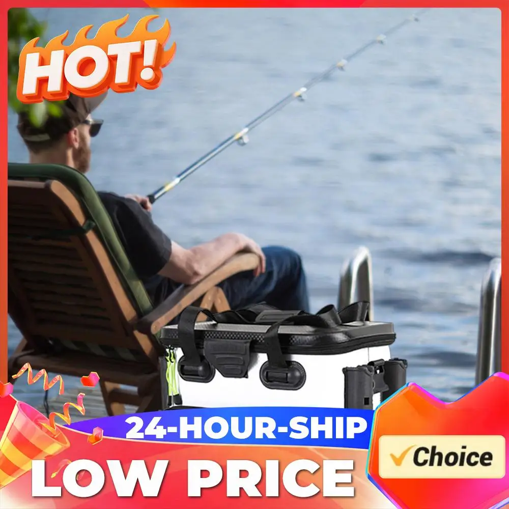 

EVA Fishing Box Holder High-Capacity Fishing Hook Stop Beads Box Sticker Design with Handheld Outdoor Accessories