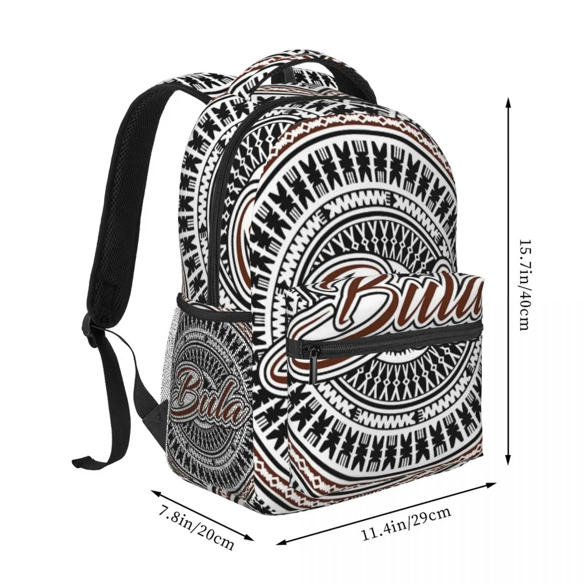 Fiji Bula Kesakesa Design Studente Scuola Bookbag Tela Zaino Borse da viaggio per scuole superiori elementari 16 pollici