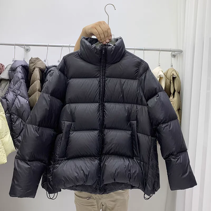 Piumino invernale da donna nuovo Euro Giacca calda da pendolare ampia antivento con colletto rialzato